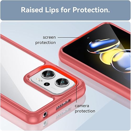 Miniatura 10 de Funda transparente para Redmi Note 11T Pro+ 5GNote 11T Pro PlusRedmi K50iPoco X4 GT con protector de pantalla, a prueba de golpes, policarbonato