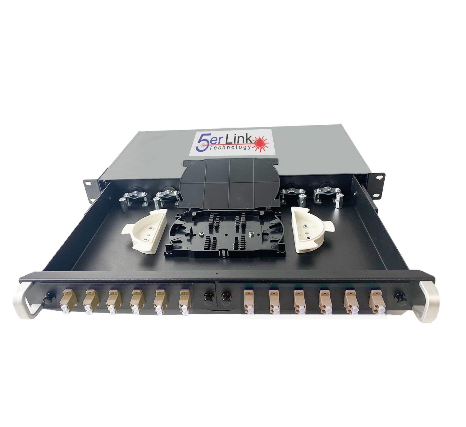 Amazon.com: 24 Strand 1U Fiber Optic Cable Rack Mount Enclosure