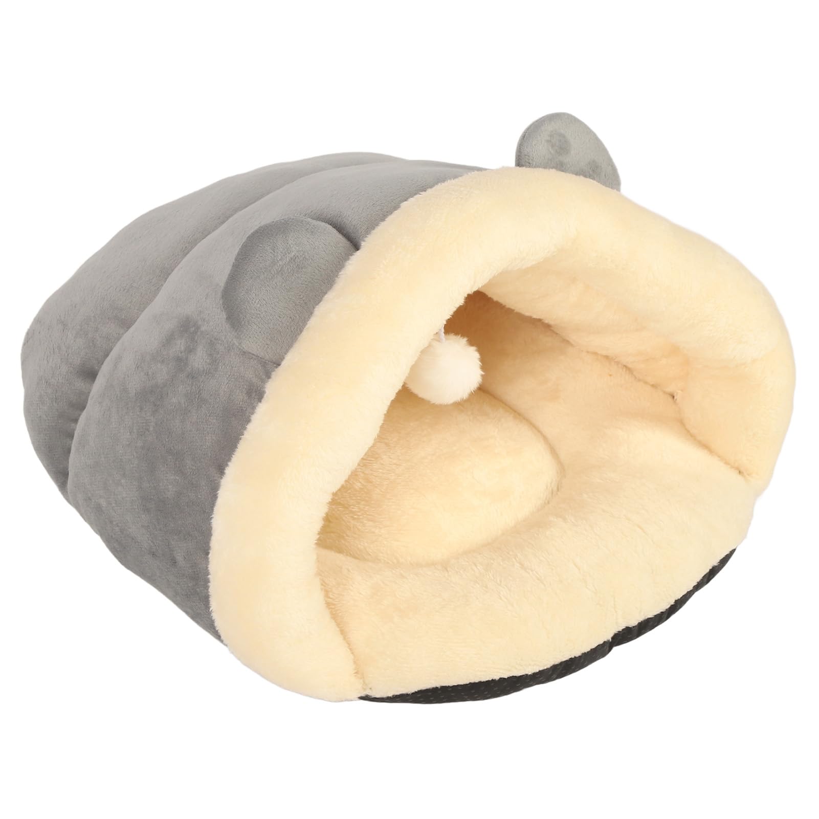 Lit Grotte pour Chat Lit Triangle Chaud Doux Confortable Semi-fermé Tente pour Chat Lit Triangle pour Animaux de Compagnie Nid pour Animaux d'hiver Chiot intérieur (L)