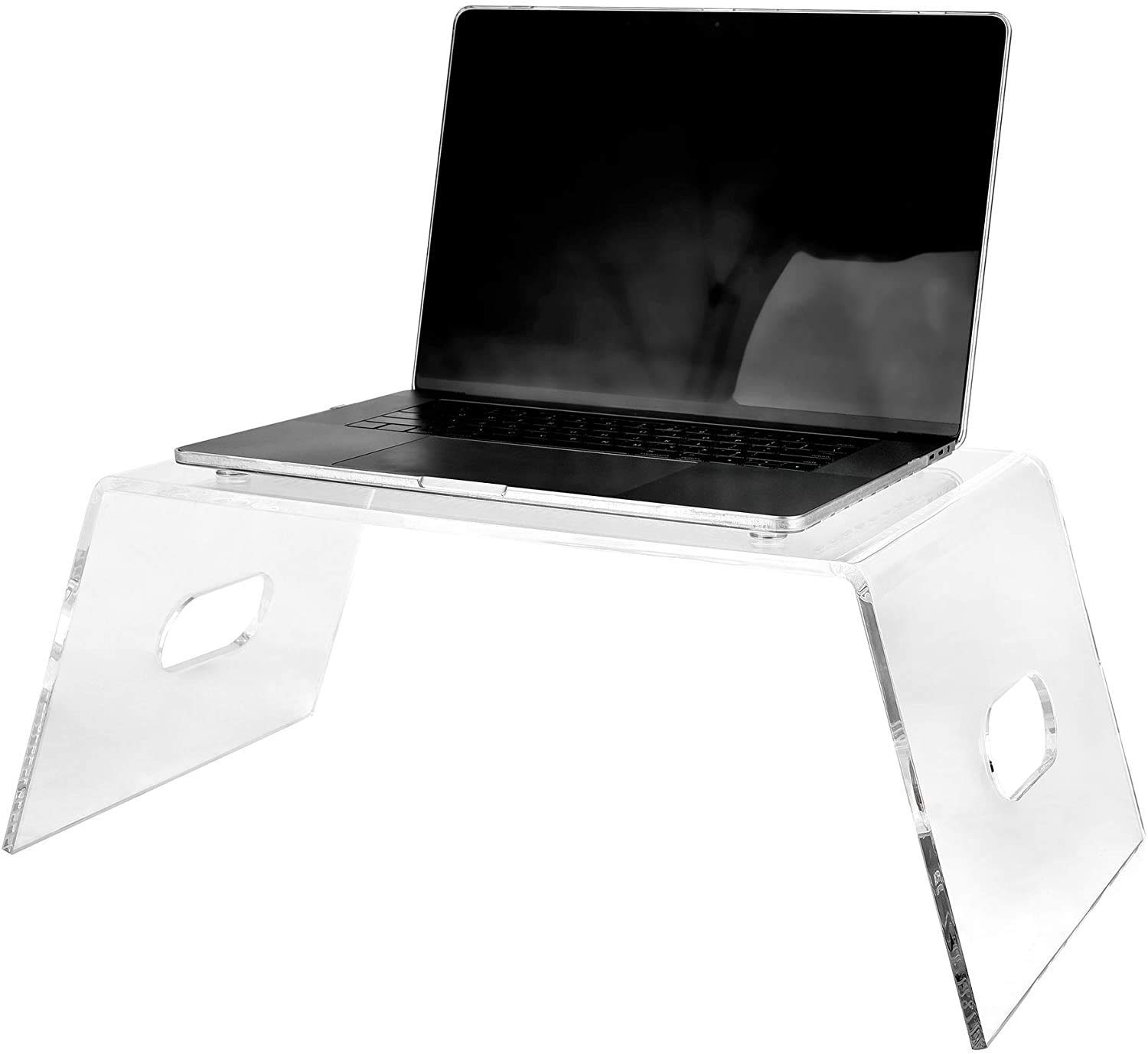 INDIAN DECOR. . 222017 All Acrylic Monitor Stand - Clear Laptop Riser, Desk Organizer and Under Storage - Portable Lap Top/TV Screen Tray and Mobile Drawing Table for Bed and Couch (B0888KCXZF) Amazon Price History, Amazon Price Tracker