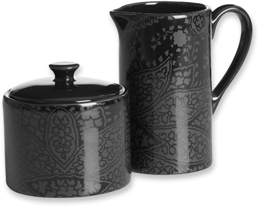 Nautica Sloane Square Floral Sugar and Creamer Set Cream