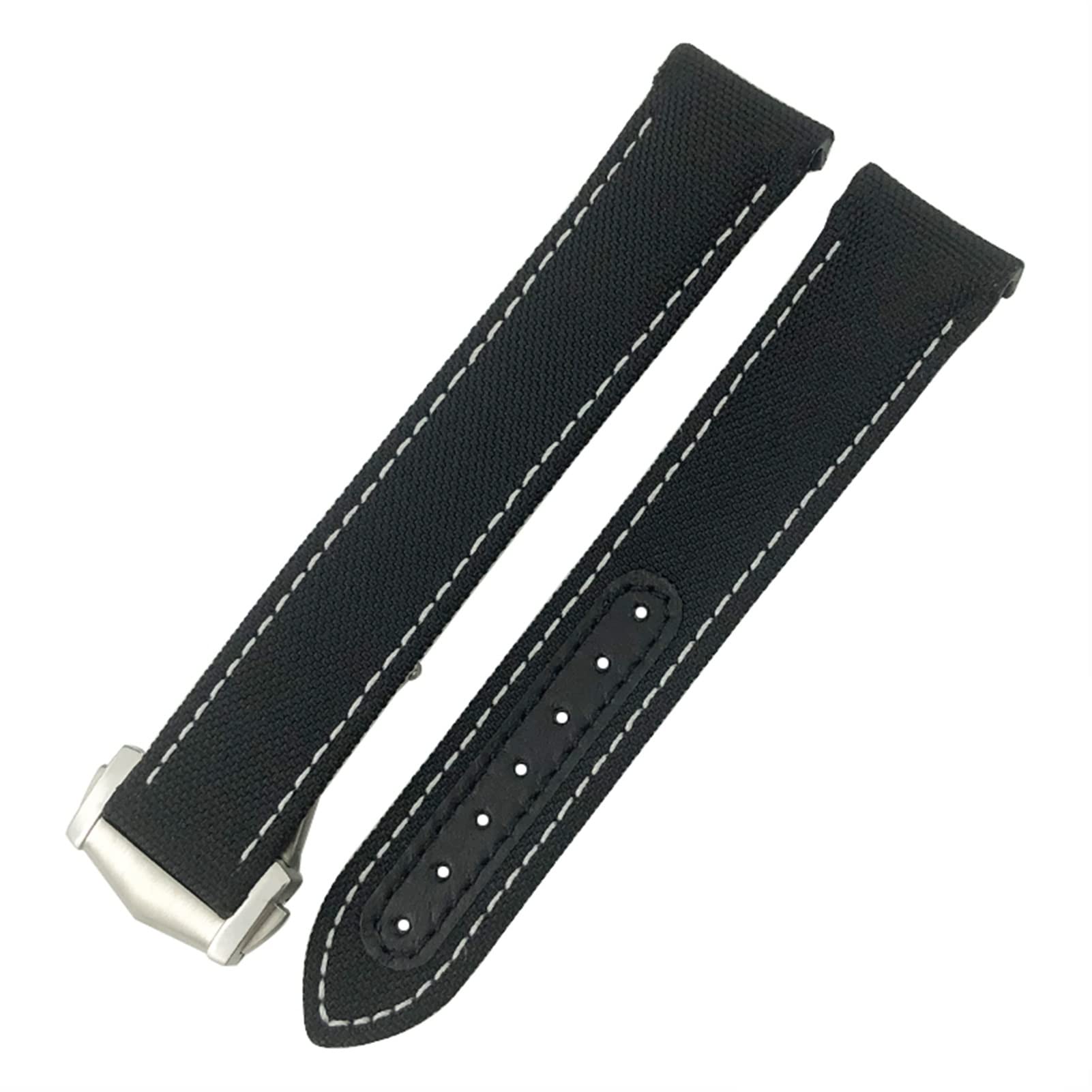 Bracelet montre nylon 21mm bleu pour Omega Seamaster Diver 300