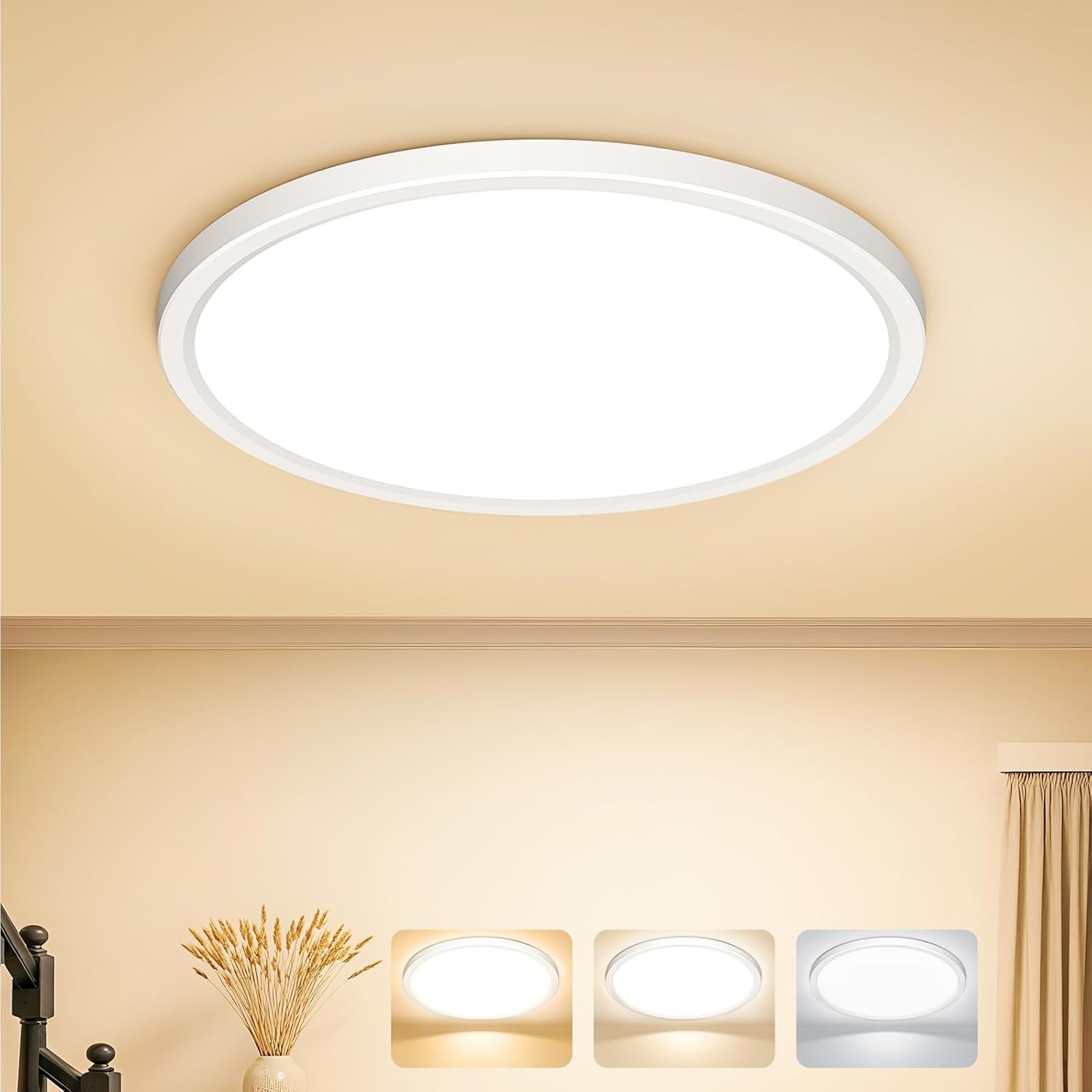 GLOFAN 22CM Bathroom Light, Round LED Ceiling Lights
