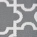 DII Reversible Outdoor Lattice Woven Rug, 4x6 Ft, Gray