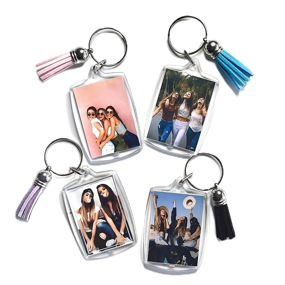 Custom Llaveros personalizados con foto y texto. Regalo original. Pack 2 o 6 llaveros
