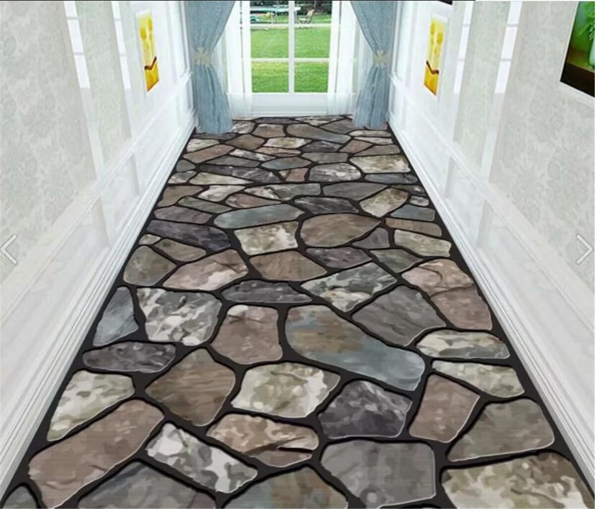 Tapis de couloir salon lavable pour éliminer les taches de bébé facilement