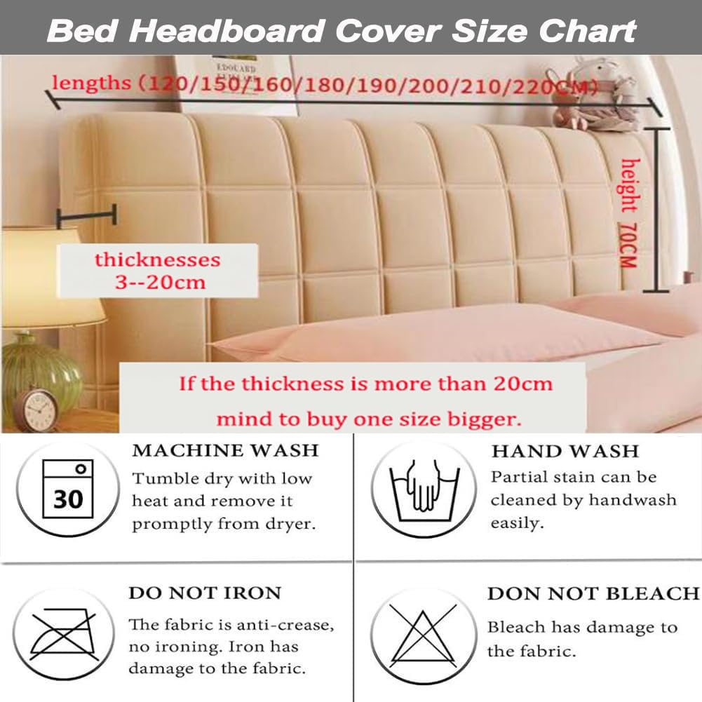 Copritestiera Matrimoniale Elasticizzata, Copritestiera Matrimoniale Imbottita, Fodera Elastica Protezione Copritestiera Antipolvere Copritestiera Letto Cover Testata Letto