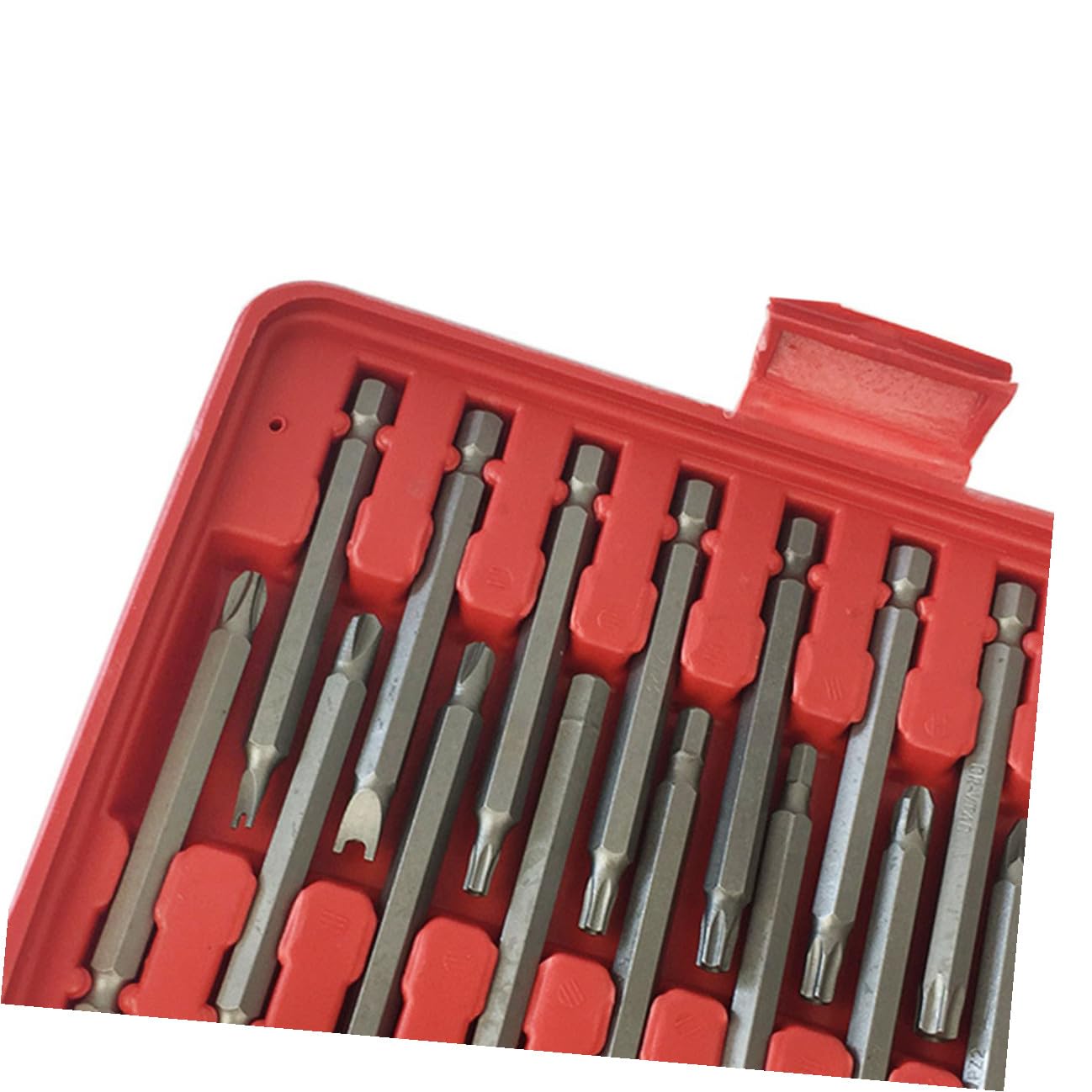 Ensemble D'embouts de Tournevis Boîte Moulée 98pcs Rouge en Métal Durabilité et Rangement Facile pour Outil de Réparation Multifonction