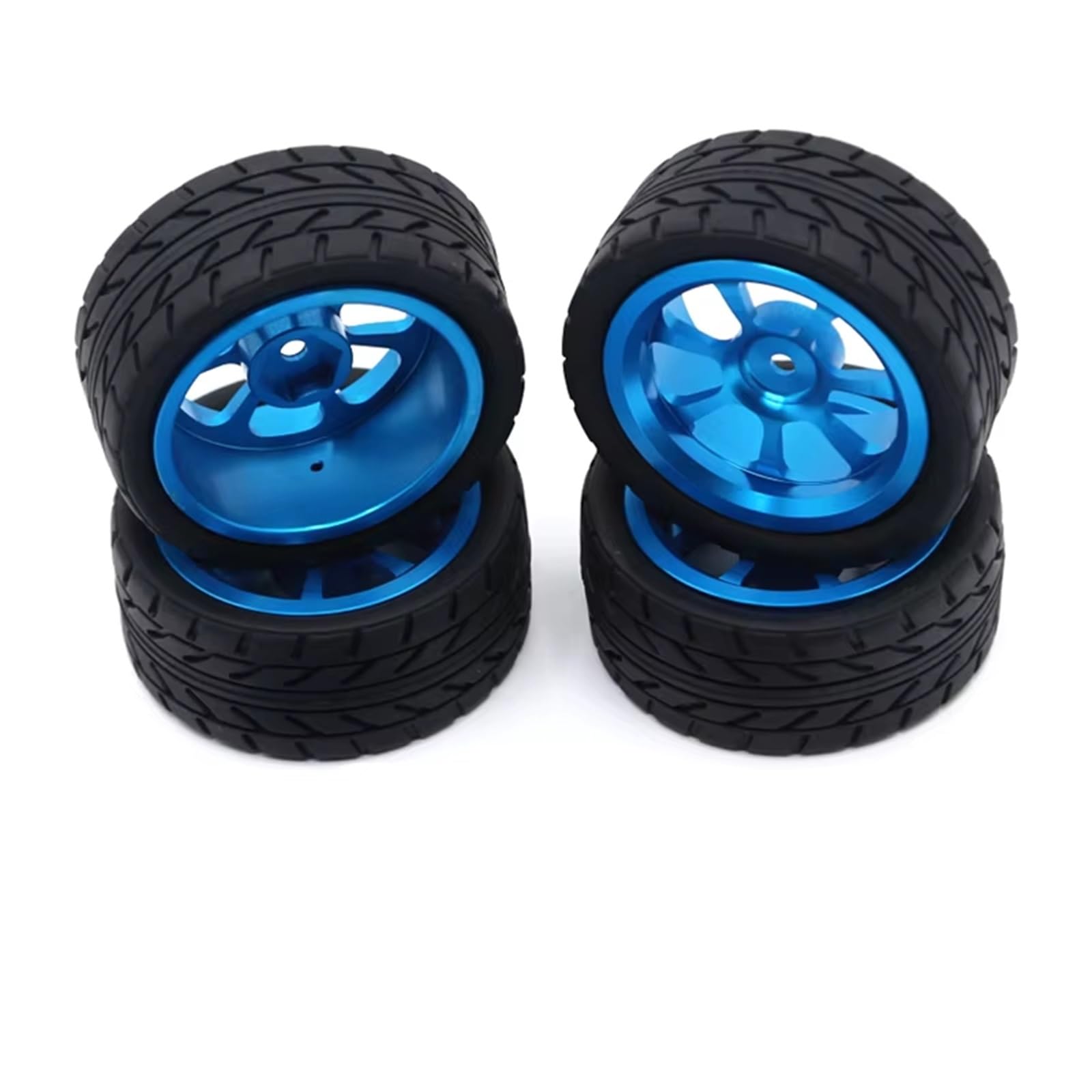 RC NeumáTicos Compatible con WLtoys A949, A959, A969, A979, K929, 144010, 144001, 144002, 124016, 124017, 124018 Y 124019. Piezas De Coche RC. Mejora con Ruedas De 65 Mm De Metal.(Silver)