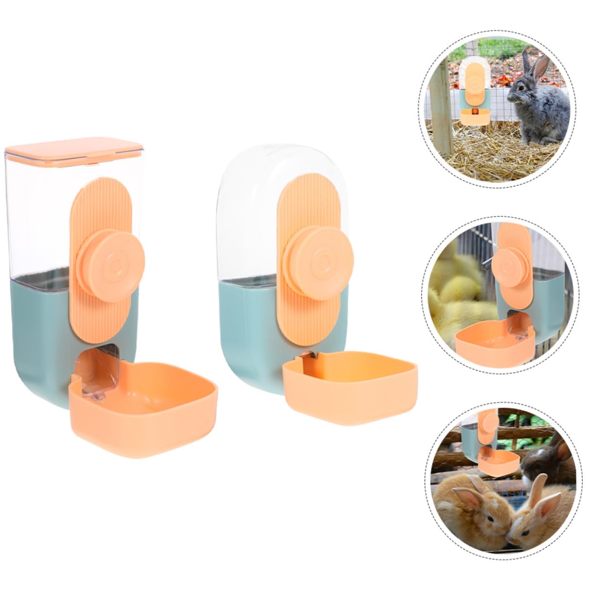 Distributore Automatico di Cibo e Acqua Sospeso 2 Pezzi Plastico | Pet e Cavia, Capacità Ampia, Uso Domestico, Alimentazione Quotidiana e Distribuzione Automatica