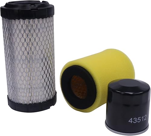 Solarhome Nuevo kit de filtro de aire y aceite 11013-1290 11013-1263 49065-2071 compatible con Kawasaki Mule 4000 y 4010 (2009-2010)