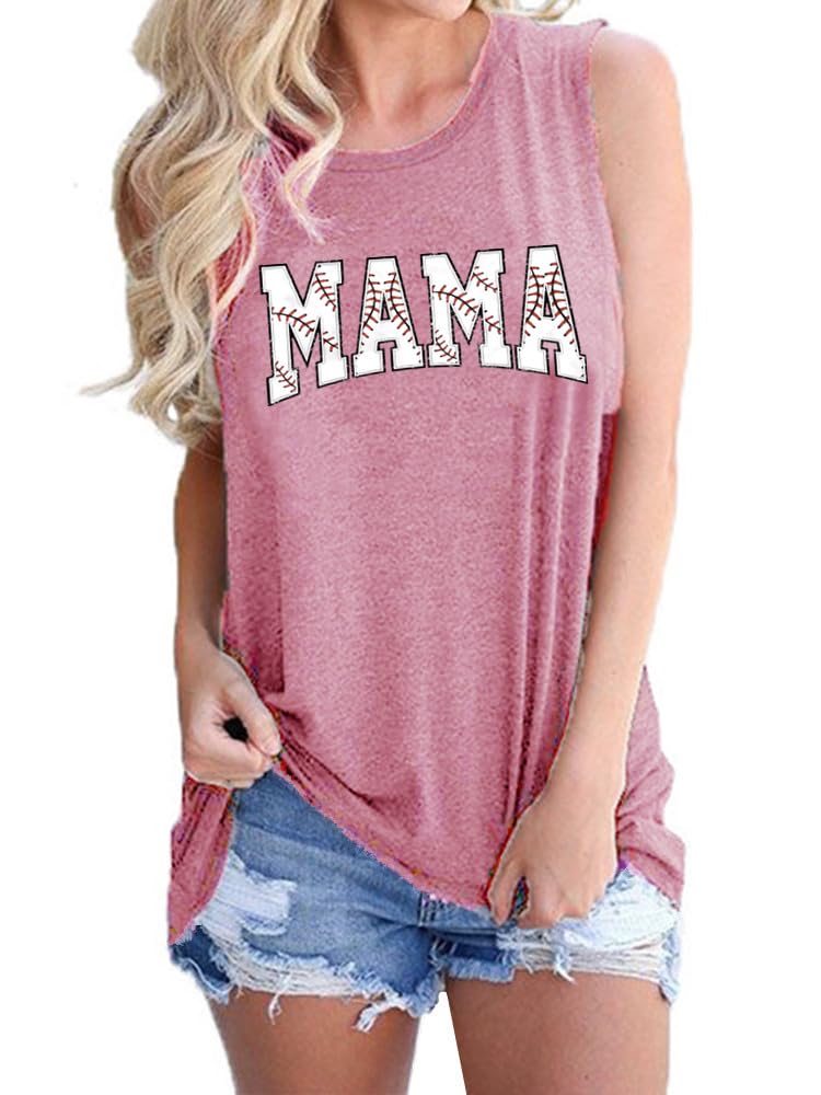 SurBepo Womens Tank Tops Loose Fit Summer T Shirts Sleeveless Graphic Tees Tunic Blouses