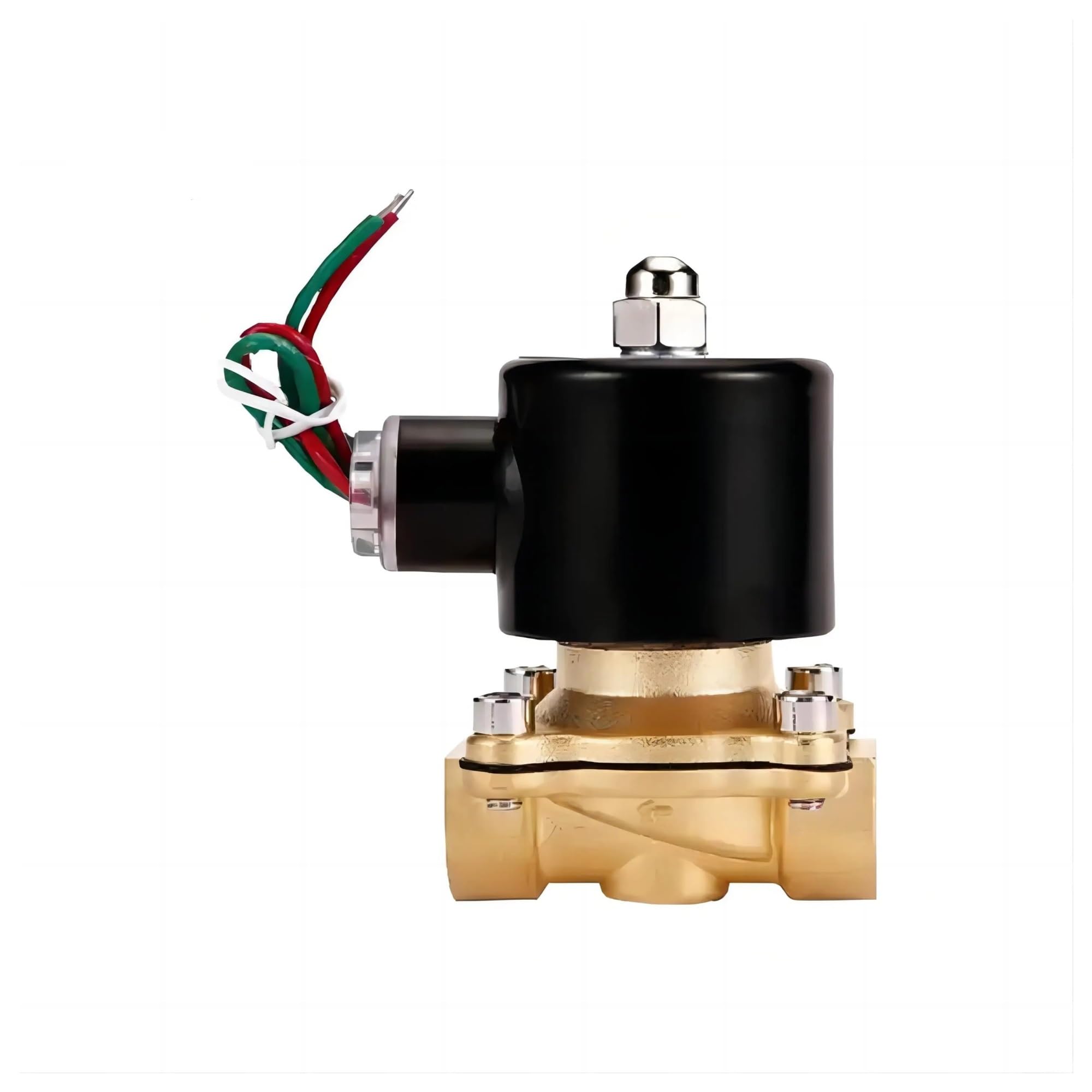 VSPPJYFG 1/4 inch DN8 2 Way Normally Closed Solenoid Valve 220V 12V 24V Air Diesel Oil Brass Solenoid Valve(Dc24,NPT)
