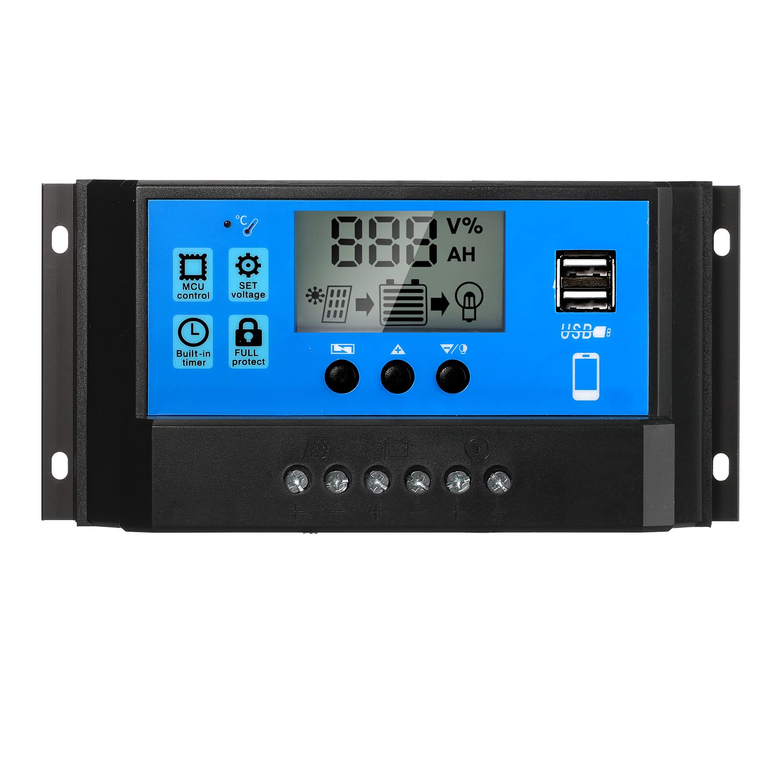 Buy Solar Battery Controller 12v/24v PWM Negative Ground Solar Panel