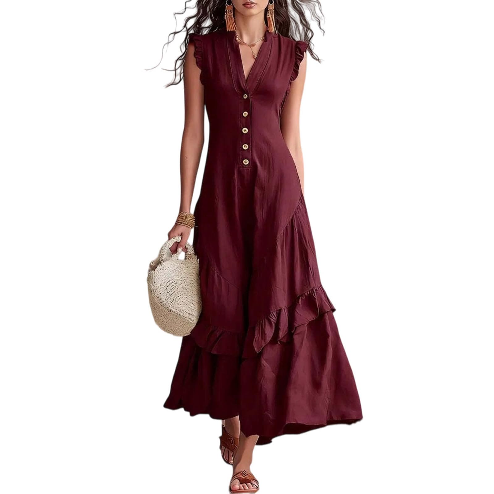Abito da donna estivo elegante senza maniche