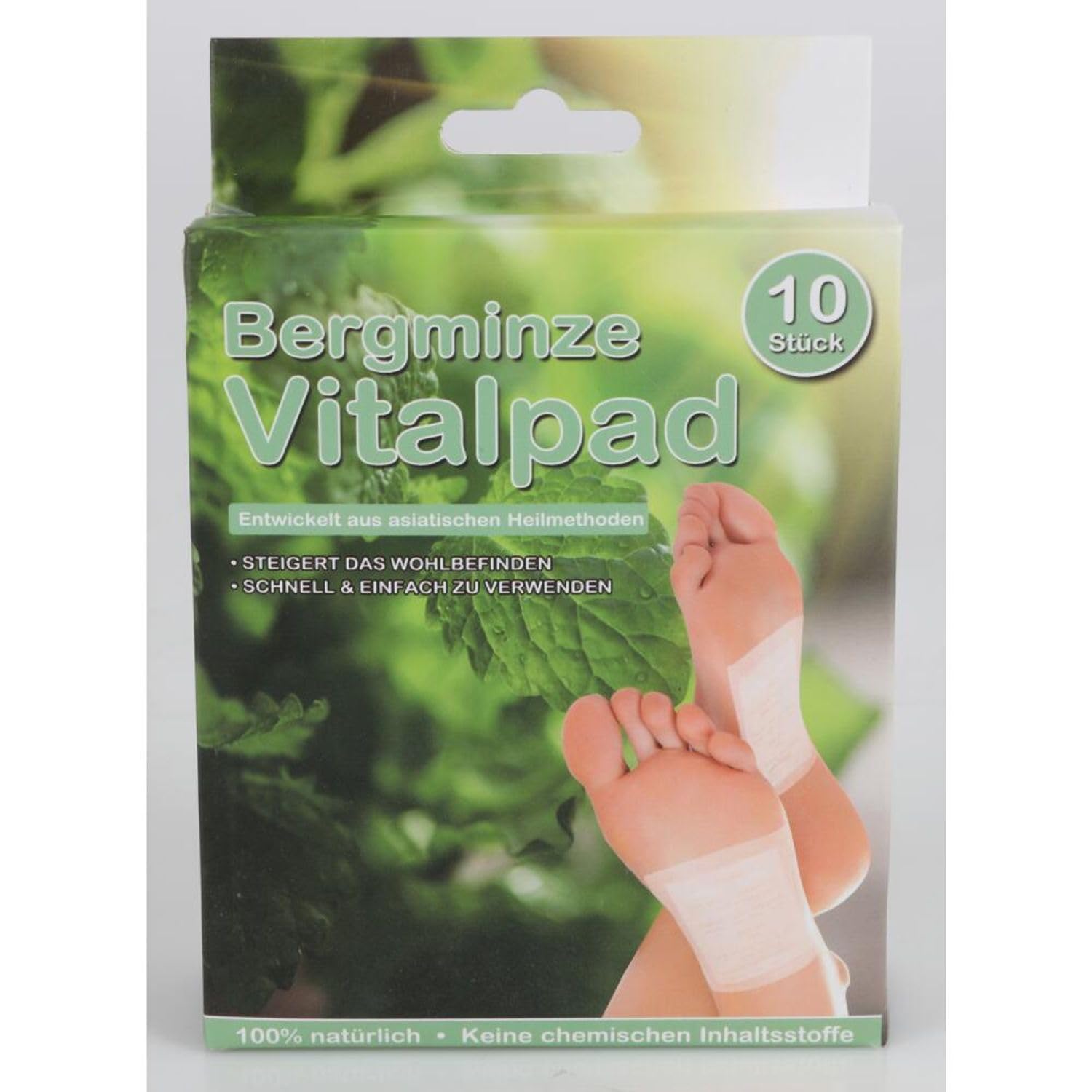 24 almohadillas Vitalpads 10 tiritas de menta de montaña, metabolismo para la salud del pie