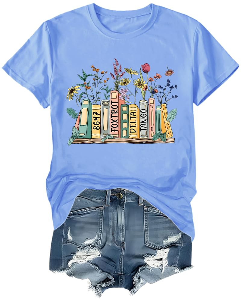 8647 Foxtrots Deltas Tangos Book Flower Shirt, 8647 T-Shirt, Foxtrots Deltas Tangos Tshirt, Book Flower Tee