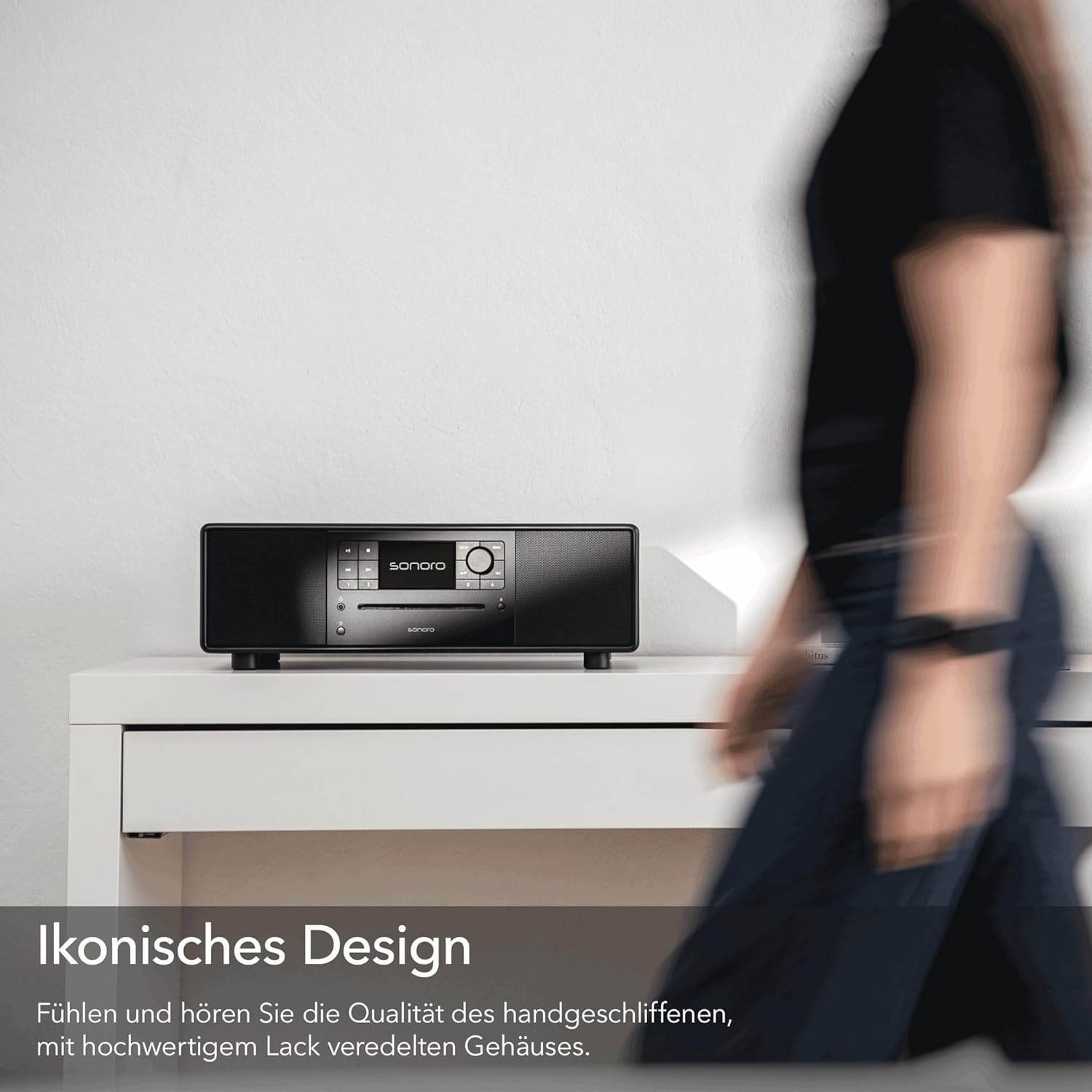 sonoro Prestige Kompaktanlage mit CD Player (UKW, DAB Plus, Spotify, Deezer) Matt Schwarz