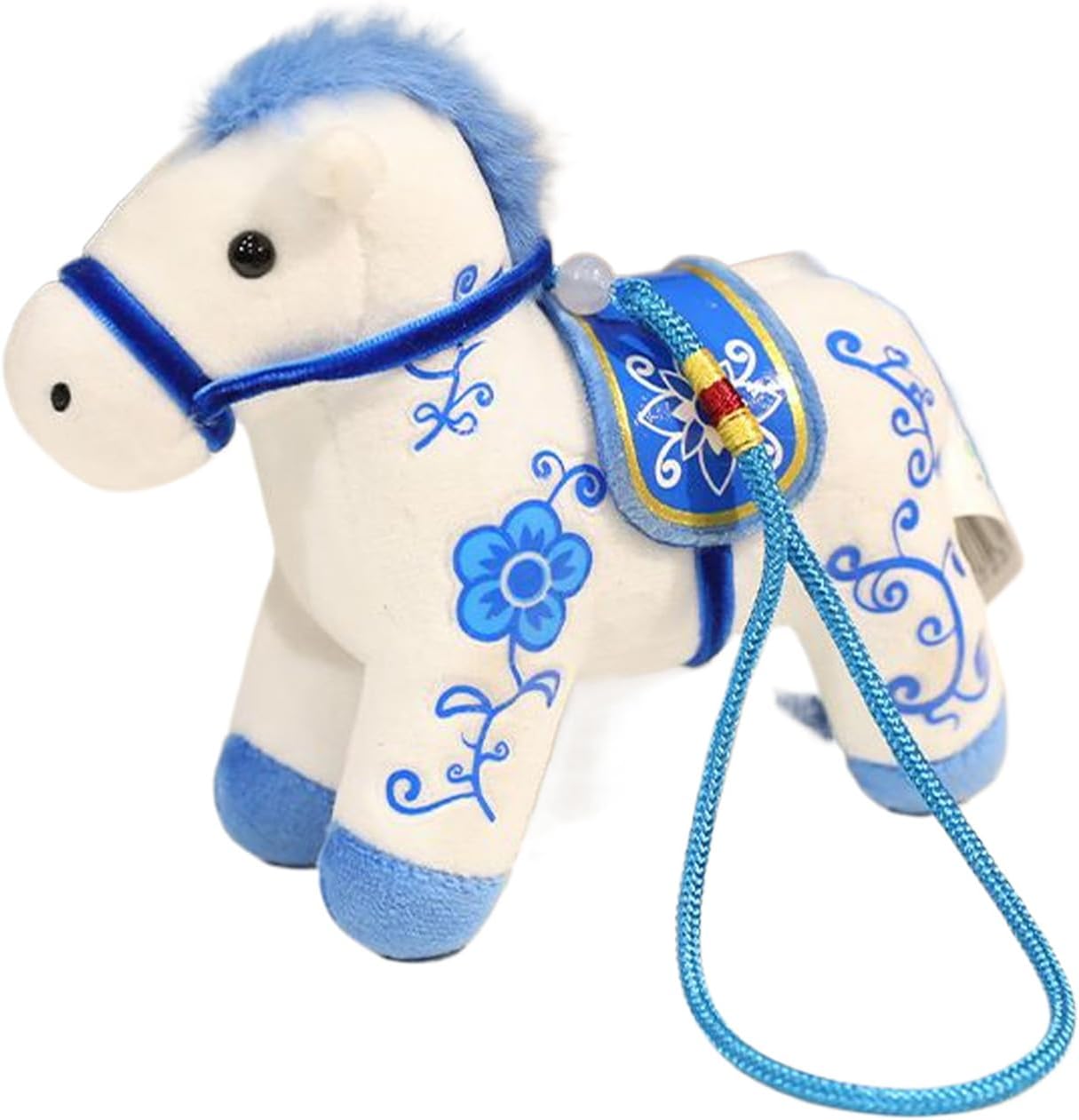 2026 Year of the Horse Mascot Figurine - Soft Pendant Blue And White Color | Horse Plush Toys - for Boys Girls Young Teens Men Son Daughter Family Friends