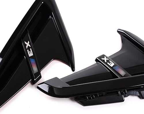 Miniatura 4 de Shark Gills - Cubierta de ventilación para guardabarros lateral para guardabarros delantero ABS para BMW X3 G01 X4 G02 X3M X4M 2018-2021 (negro