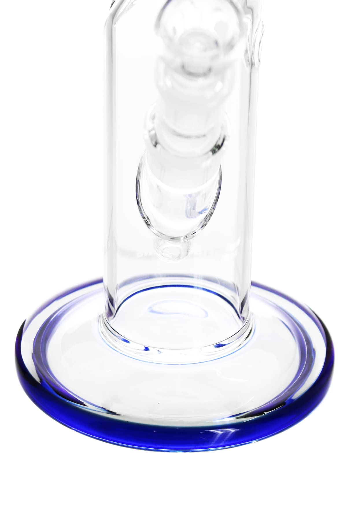 Heisenberg Slick Rick 3.0 Glasbong optional mit oder ohne Eiskerben, Höhe 38cm, mit Rundfuß Kickloch und Schlitzloch-Diffusor (mit Eiskerben)