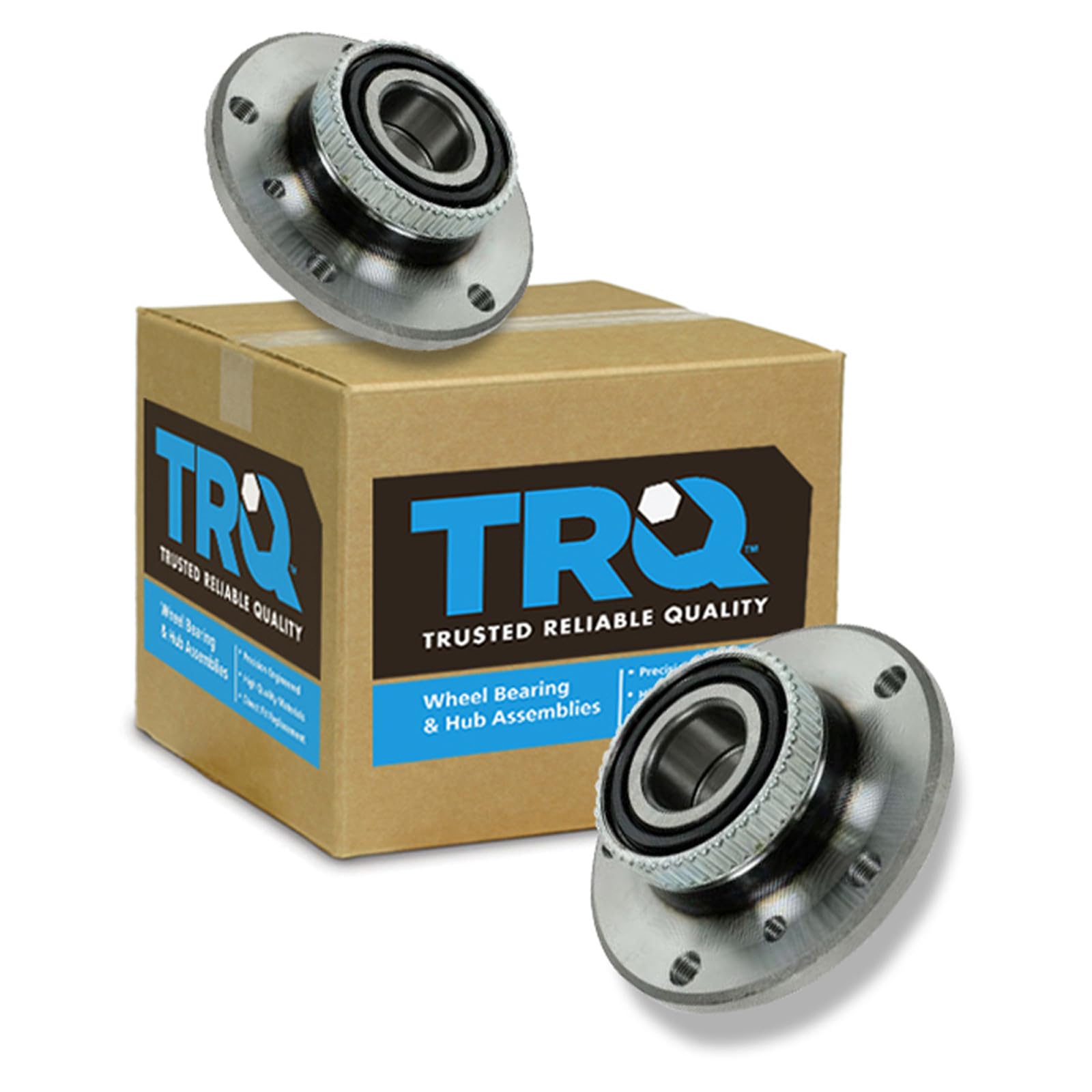 TRQ Front Left and Right Wheel Bearing and Hub Assembly Set 2 Piece