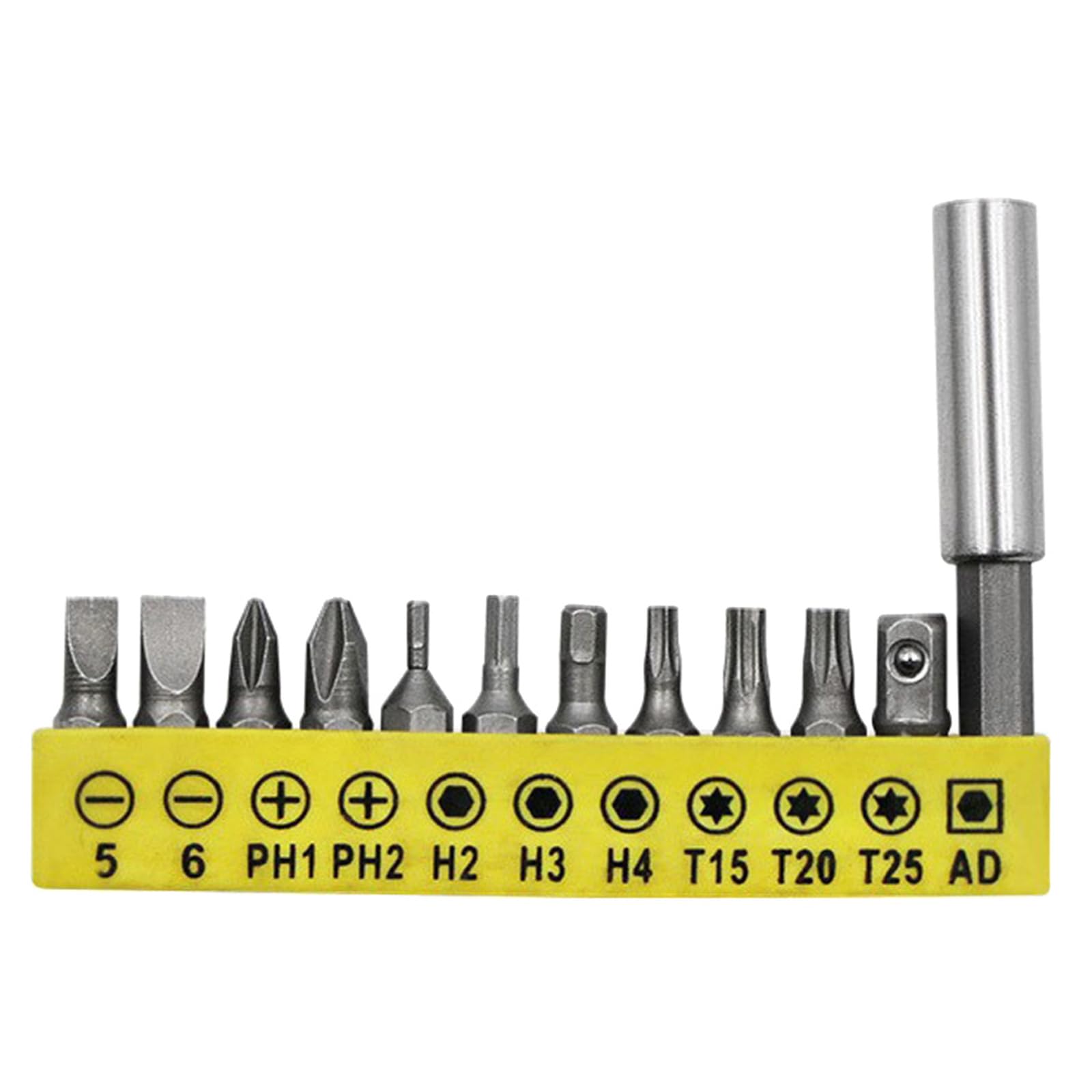 Buxuaaaa Multicolor 12Pc Screwdriver Bit Set Extended Reach Design Universally 6.35Mm Shank Compatibility Long Terms Durability For Workshop Bit Extension Set