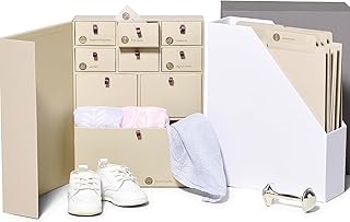 Savor | The Original Deluxe Baby Keepsake Box | Fabric Bound Acid-Free Gender-Neutral Minimalist Newborn Keepsake and Memory Organizer with Labels | For Pregnancy, Mother’s Day, Baby Shower, New Baby