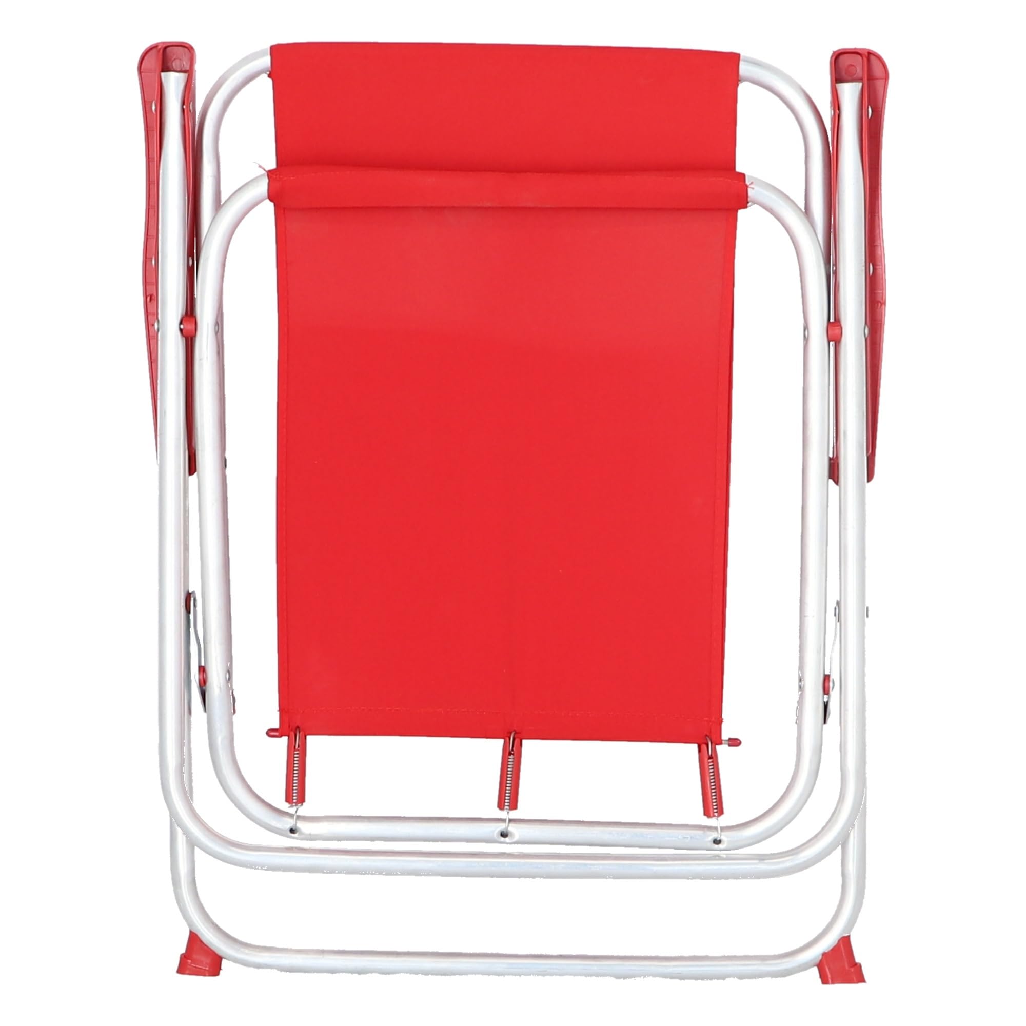 Well Home MOBILIARIO & DECORACIÓN Juego de 2 Sillas de Playa metálica Plegable de Color Rojo 44x44x74cm