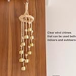 Wind Chimes Outdoor, Wooden Wind Chimes with 10 Gold Bells,Melody Light Tone,Classic Zen Garden Cute Wind-Chime Home Hanging Décor for Relaxation, Grace, Patio, Garden, Indoor Peace,Bedroom