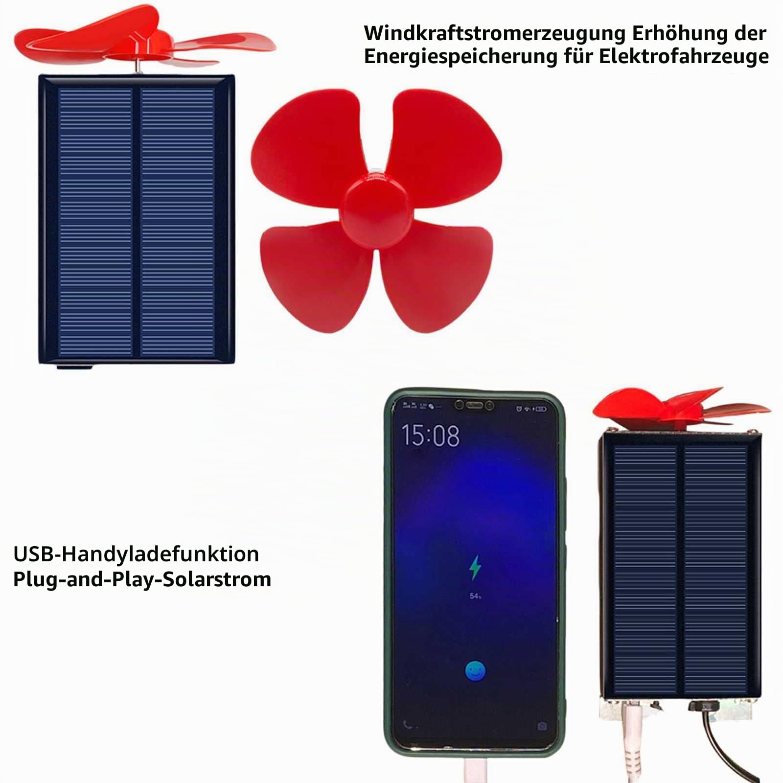 Solarstrombank, Wind Range Generatoren Automatisches Aufladen Von ElektromotorräDern Und Elektrofahrzeugen, Usb-Handy-Ladefunktion Wasserdicht Windkraft-Solarstrom-Generator