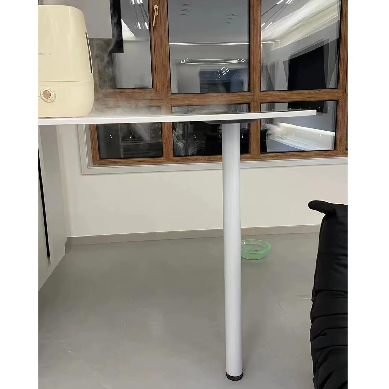 Gambe regolabili per tavolo, piedini per mobili in acciaio inox, per bancone della cucina, bar, scrivania, tavolo da pranzo, altezza personalizzabile (70 cm, bianco) con viti