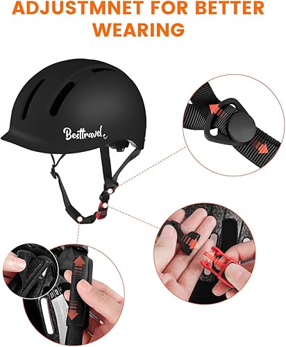 Miniatura 6 de Casco de patineta, cascos de bicicleta de ajuste, multideporte, patinaje, longboard, casco de viaje para hombres y mujeres