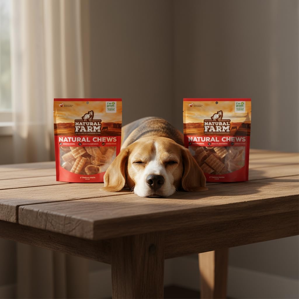 SmartyKat Osso 3 Traqueia para Cães Natural Farm, 12 Unidades, Sem Sabor