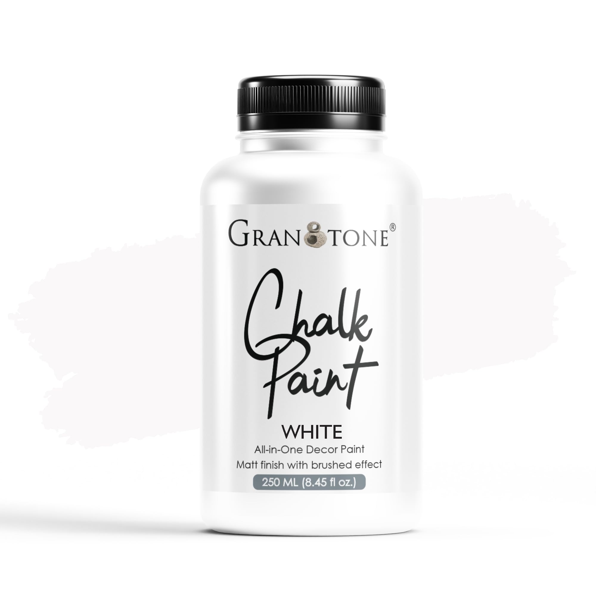Chalk Paint for Furniture Matt-Finish Water-Based Acrylic Paint for Wood Walls Metal Glass Paper Fabric Canvas Maximum Coverage Chalk Paint for Kids & Adults 250ml White