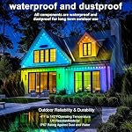 Permanent Outdoor Lights,200FT RGB Eave Lights,IP67 Waterproof Outdoor Light,Smart Under Eave LED Lighting with App/Remote Control for Outdoor Decor,Garden Decor,House,Party,Holiday