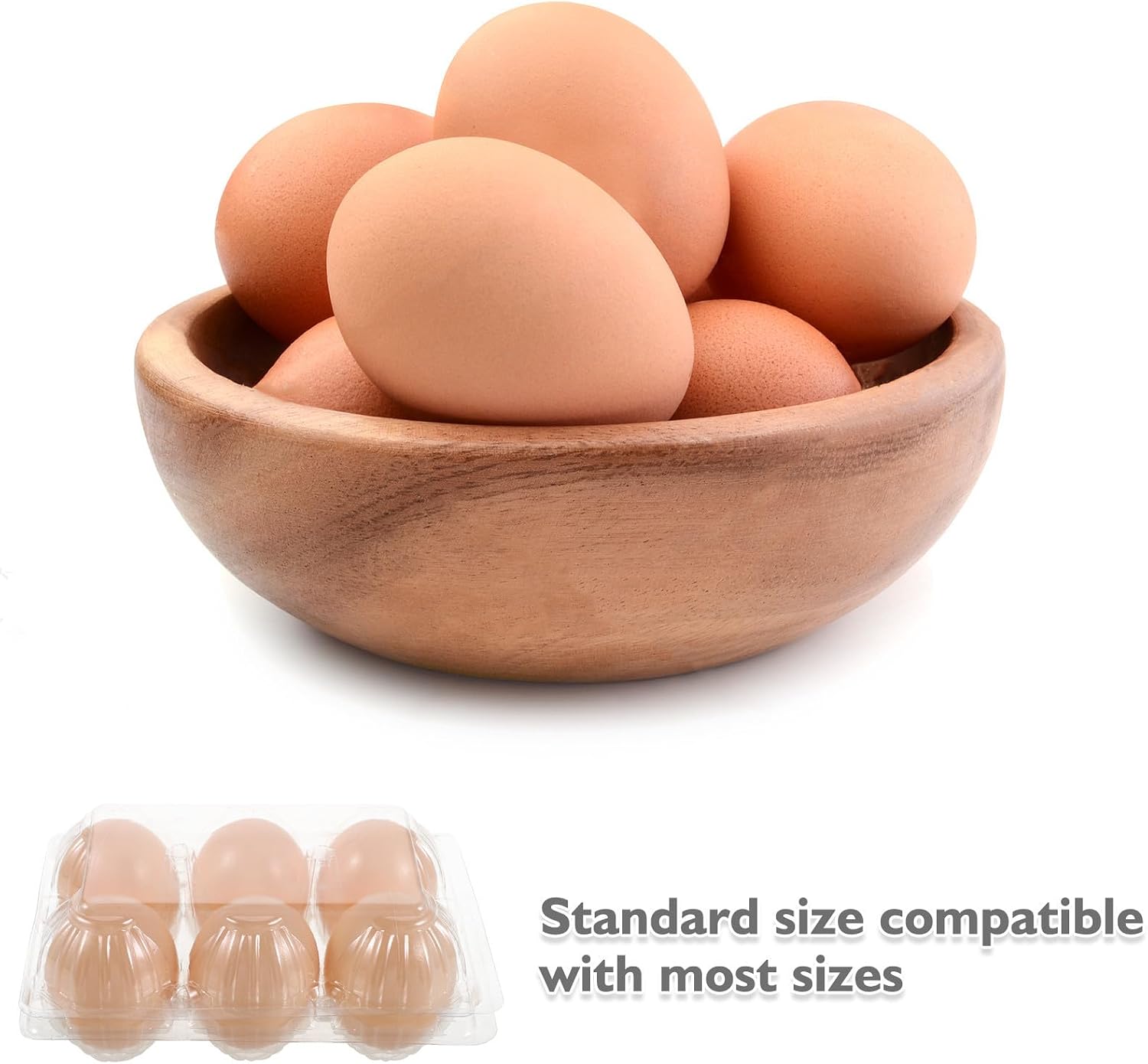 Stackable Plastic Egg Tray Reusable Egg Cartons 40pcs with 6-grids for Fridge and Kitchen Storage