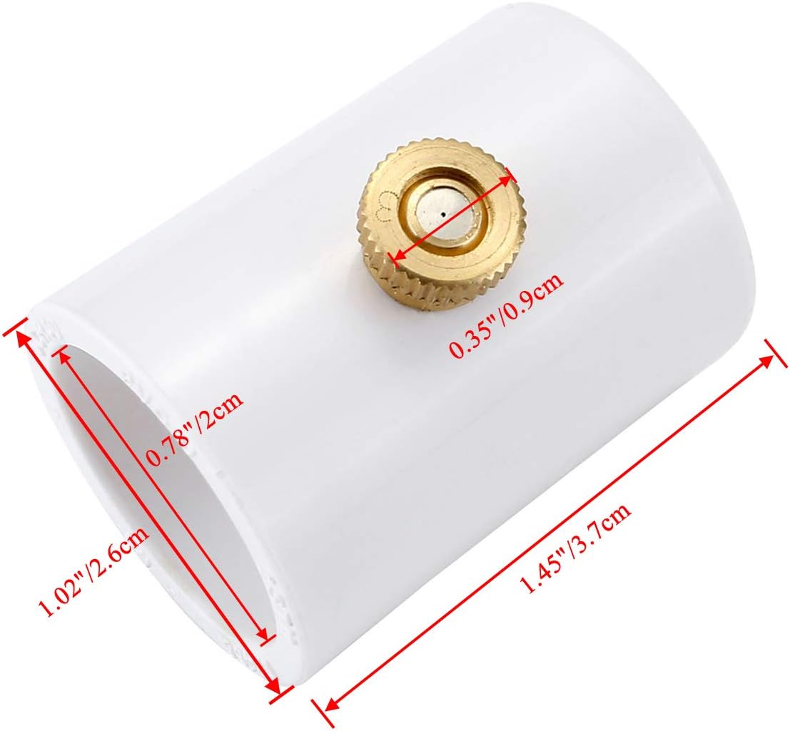 CozyCabin 1/2 inch PVC Splitter With Brass Mist Nozzle (Pack of 20)