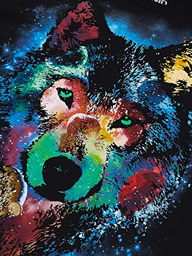 Liquid Blue Men's Cosmic Wolf T-Shirt2