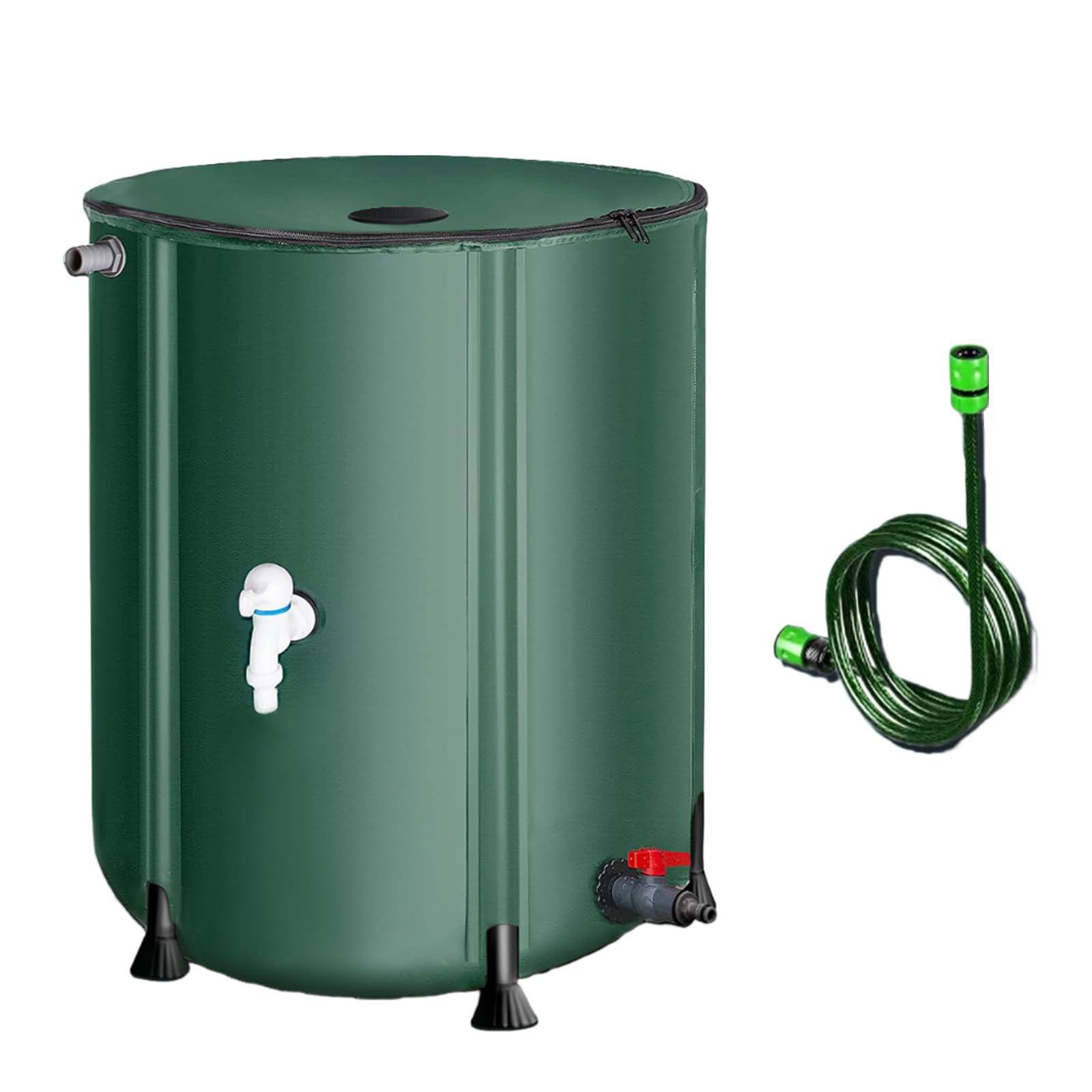 LUOFENG Contenedor portátil de almacenamiento de agua, cubo de agua de lluvia para recolección de agua de lluvia, almacenamiento de riego de jardín