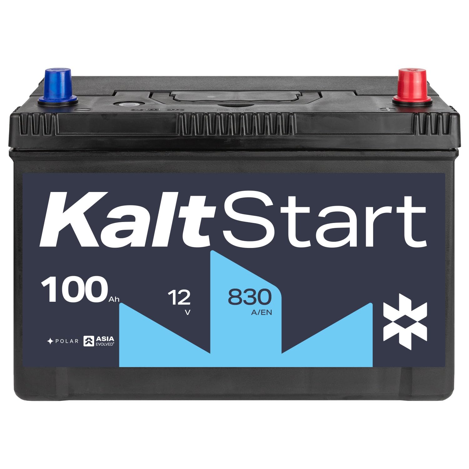 KaltStart Autobatterie 12V 100Ah 830A/EN ASIA Pluspol Rechts | 30% mehr Startleistung, ersetzt 95Ah