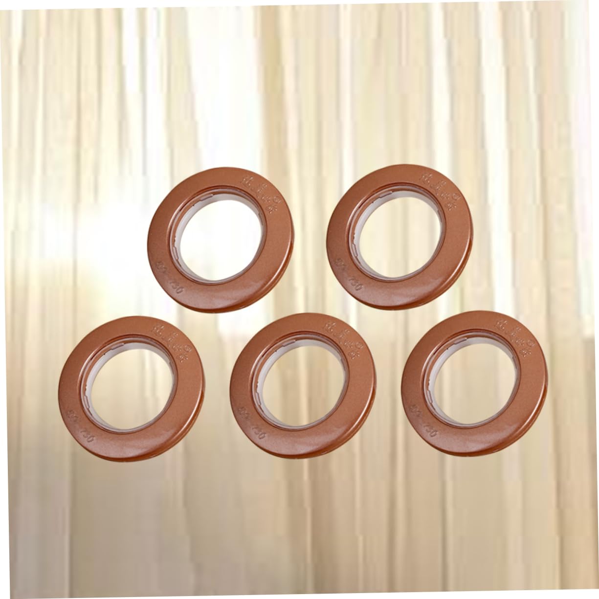 Anelli per Tende da Doccia 85 Pezzi Metallo Coffee Finitura Elettroplaccata | Superficie Liscia, per Drappe e Curtain, Uso in Camere da Letto e Docce