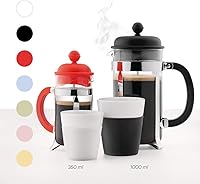 Vista 2 de BODUM Caffettiera - Cafetera de prensa francesa de 3 tazas, color blanco, 0.35 l, 12 oz