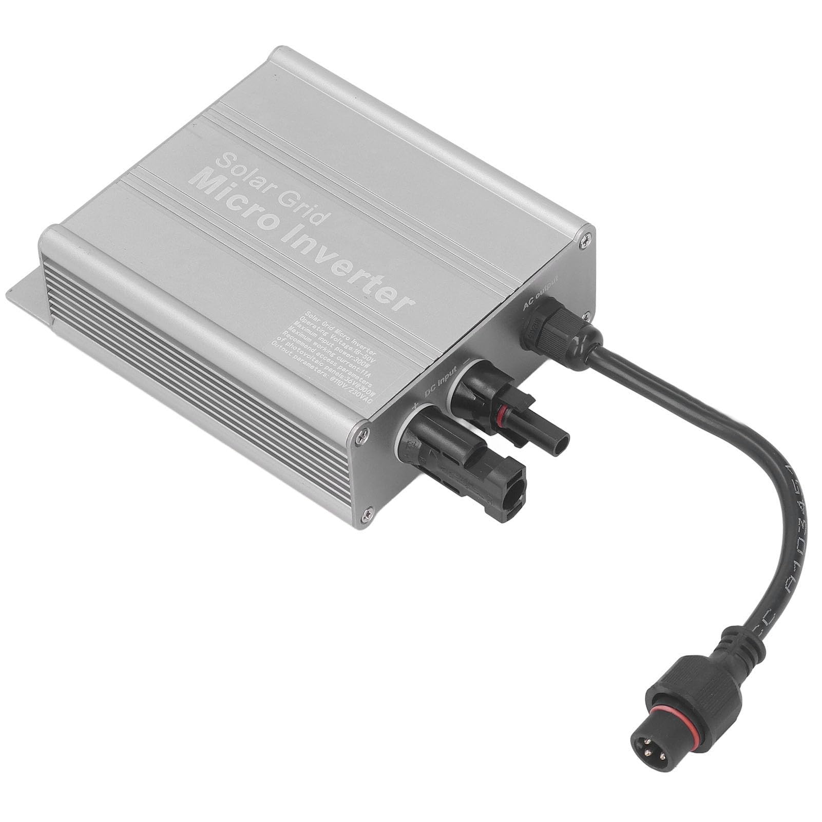 Micro-onduleur Solaire à Connexion au Réseau, Haute efficacité 120V 230V pour Usage Domestique, Alliage D'aluminium, 1 unité (300W)