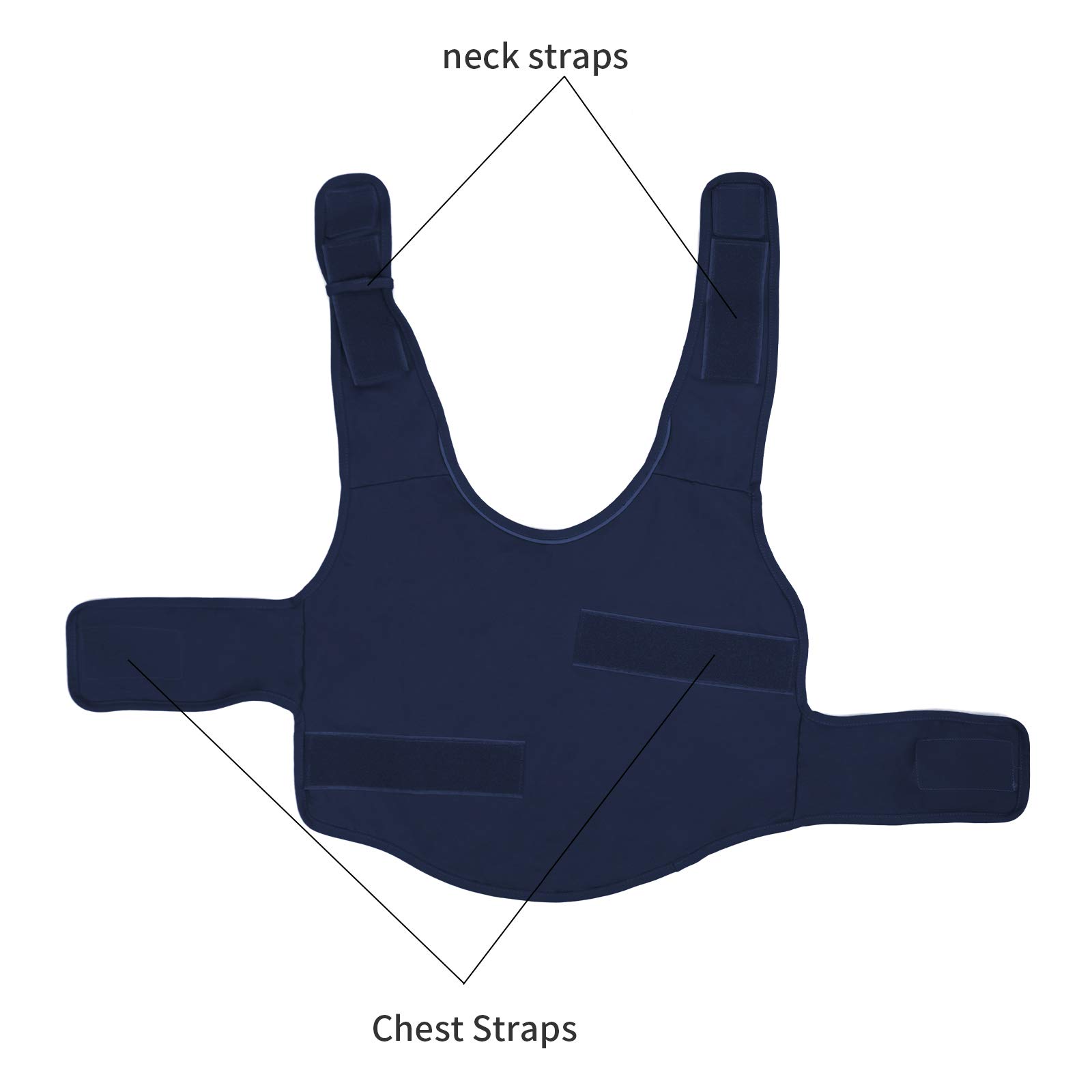 Manteau Confortable pour soulager l'anxiété du Chien - Gilet apaisant et Enveloppant - pour Chiens de Taille XS, M, L - Bleu Marine XL
