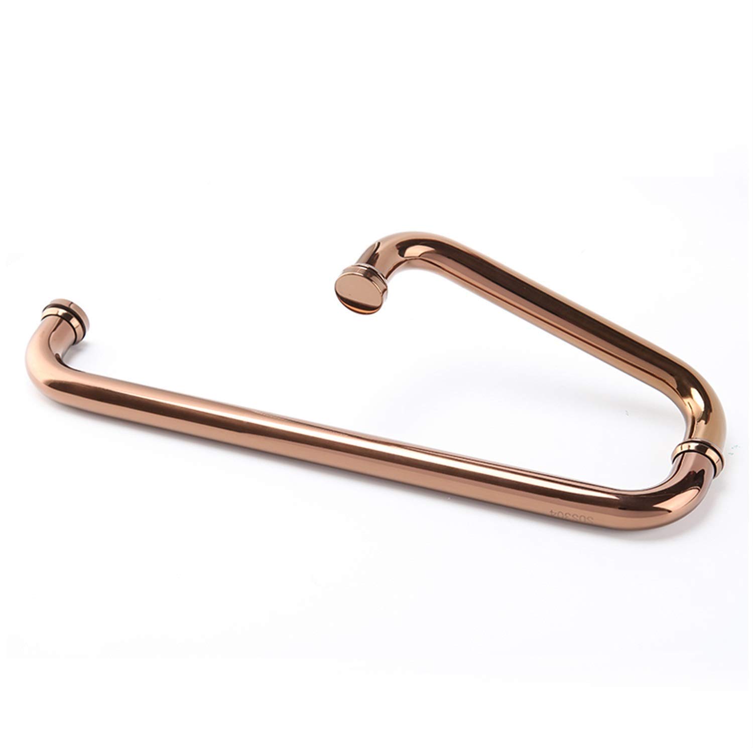 Poignée de porte à pousser et à tirer en inox pour cabine de douche en verre
