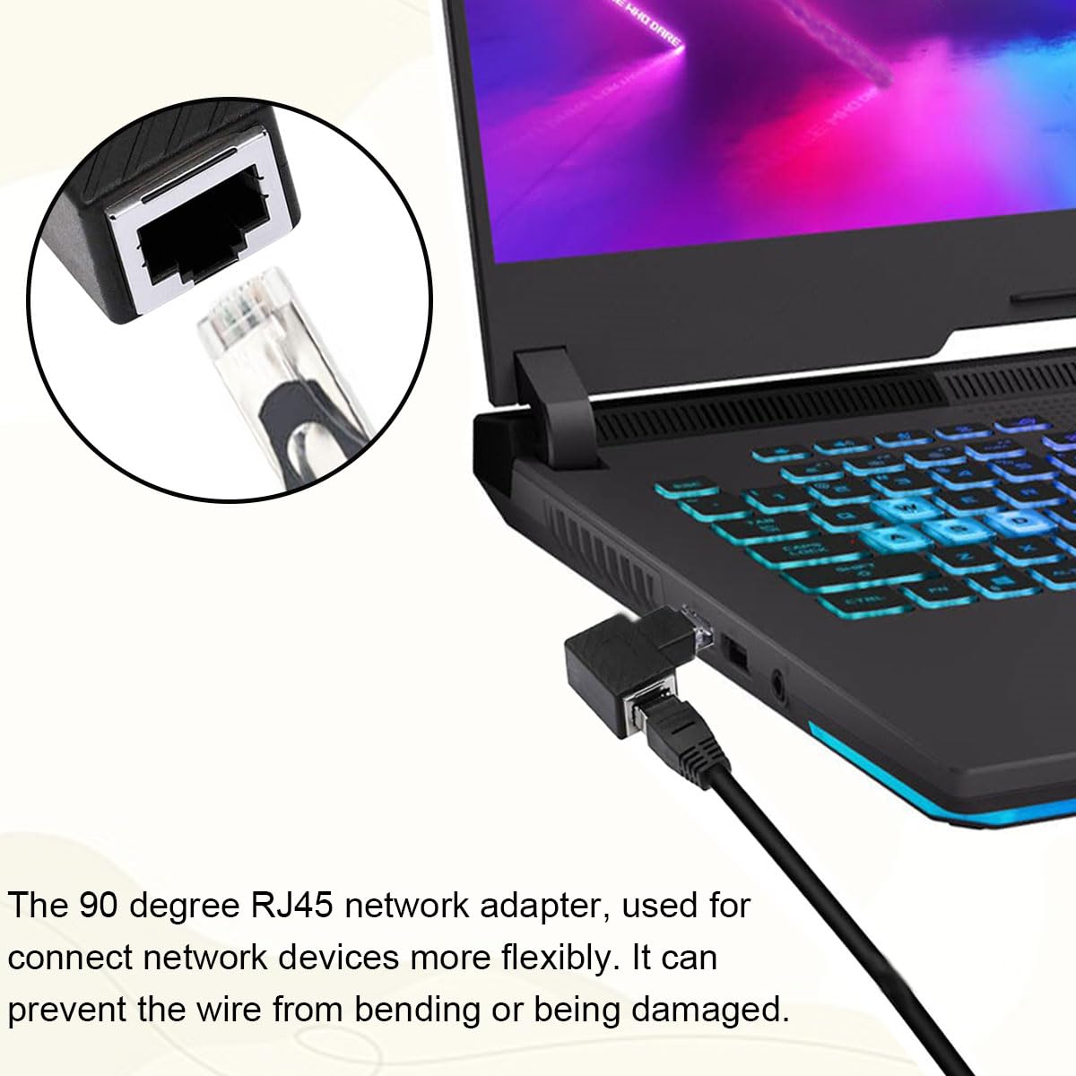 4 Adattatori Ethernet RJ45 90 Gradi - Maschio/Femmina, Cat6, Per Spazi Stretti (Angolo Alto E Basso) - Foto 7