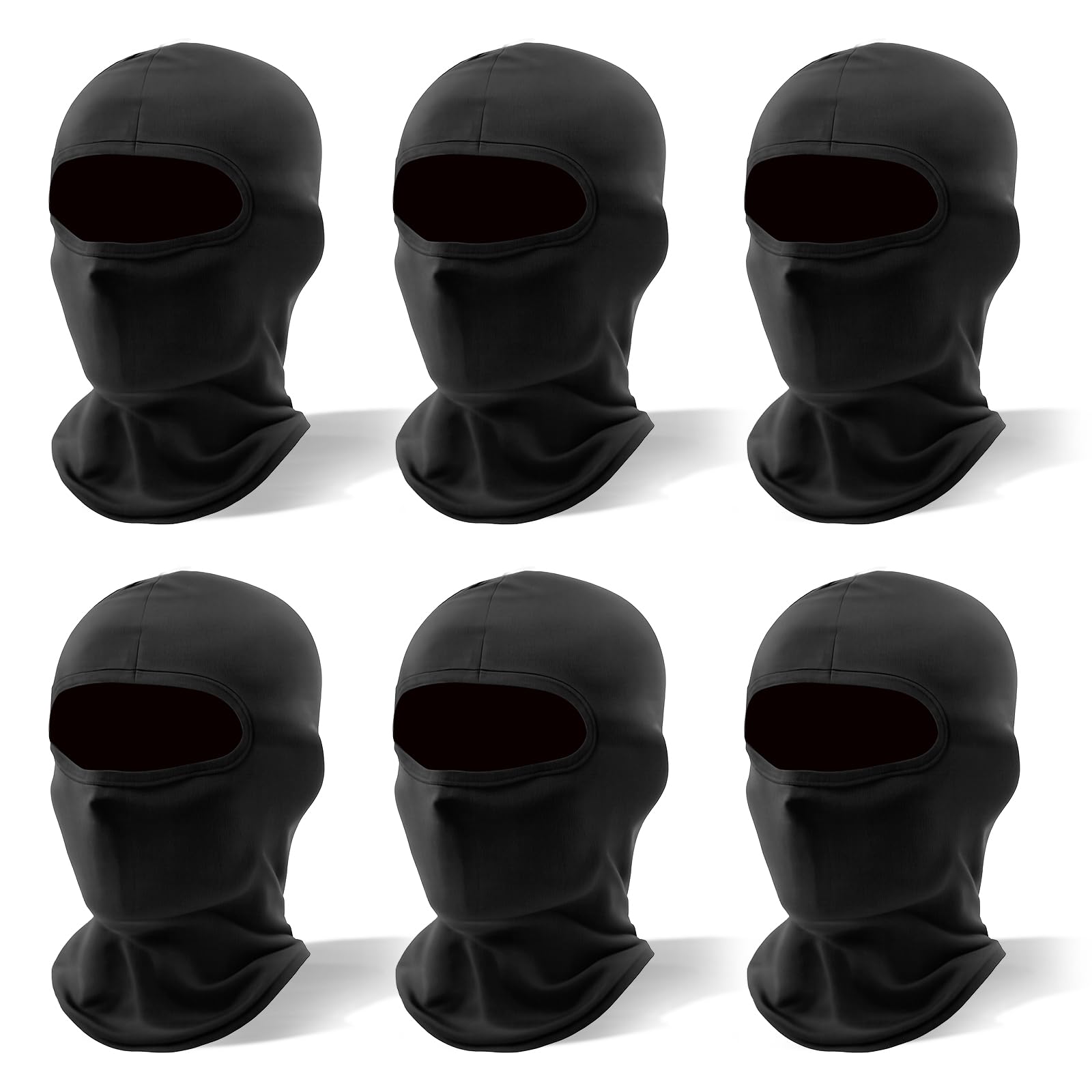 6 Pack Ski Mask Balaclava for Men Women Lightweight UV Protection Summer Full Face Cover Outdoor Motorcycle