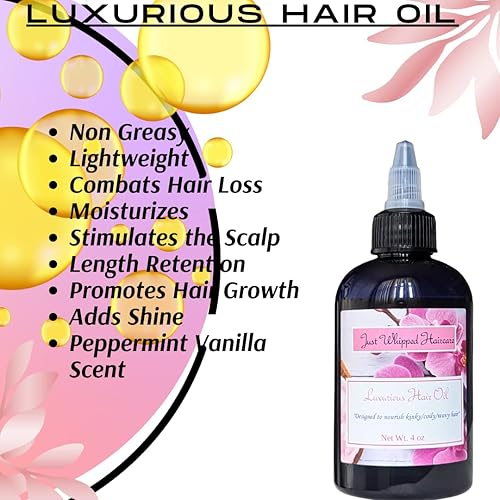Miniatura 3 de Just Whipped Haircare Luxurious Hair Oil 4 oz Hair GrowthLength RetentionFree of Sulfates, Parabens, Pthylates, Silicones