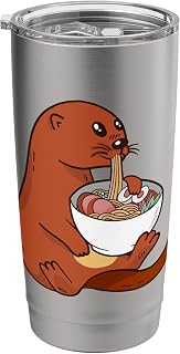Sea Otter Food Design for a Ramen Soup Lover Stainless Steel Insulated Tumbler